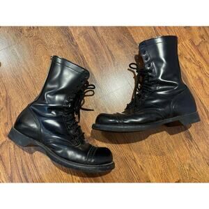 Corcoran Men's 10" Leather Jump Boots – Black – Size 11D – Grunge Core